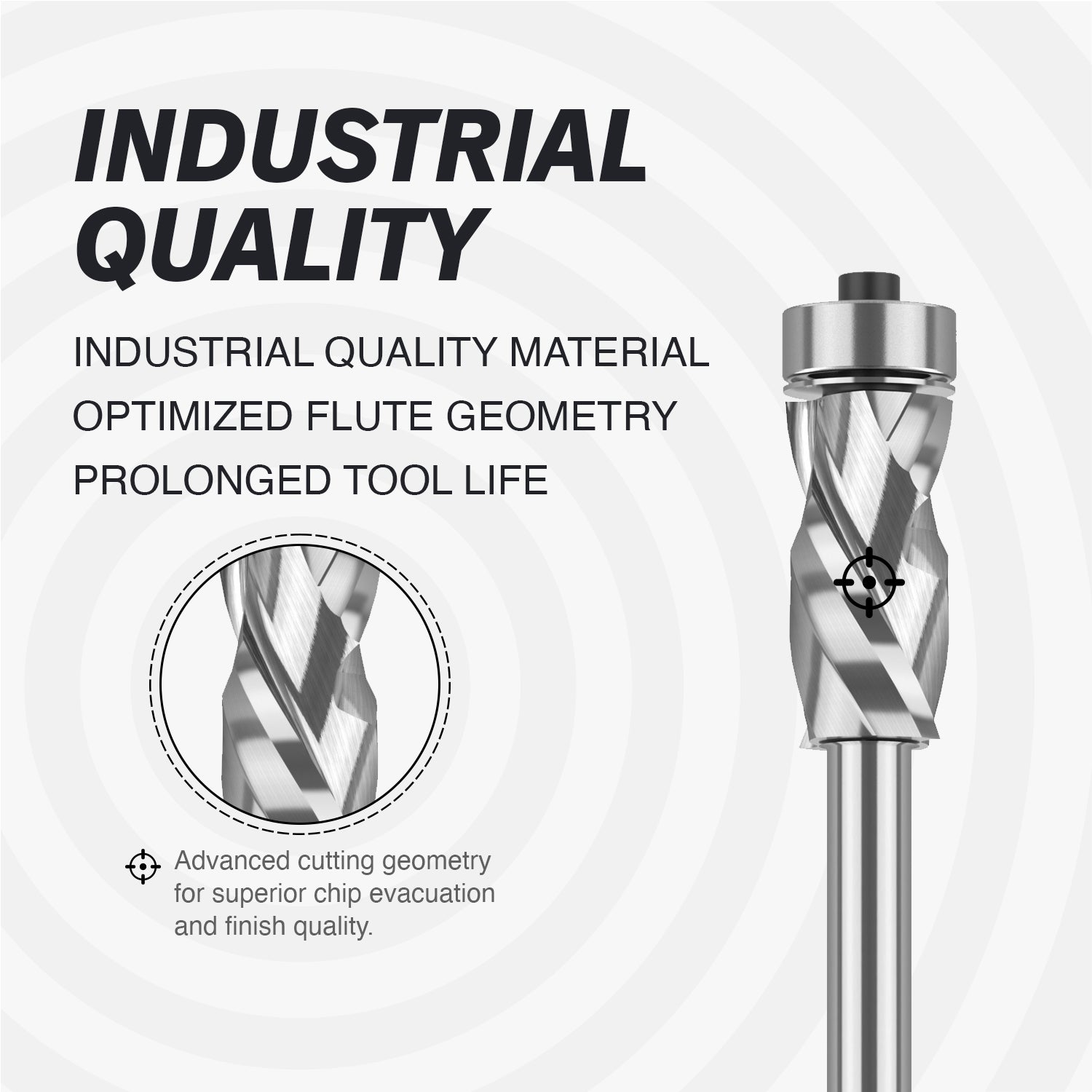 2Pack - F1404 Solid Carbide Flush Trim Compression Bit - 1/4 SD - 1/2 CD - 1 CL - 2-1/2 OL - Zahyox