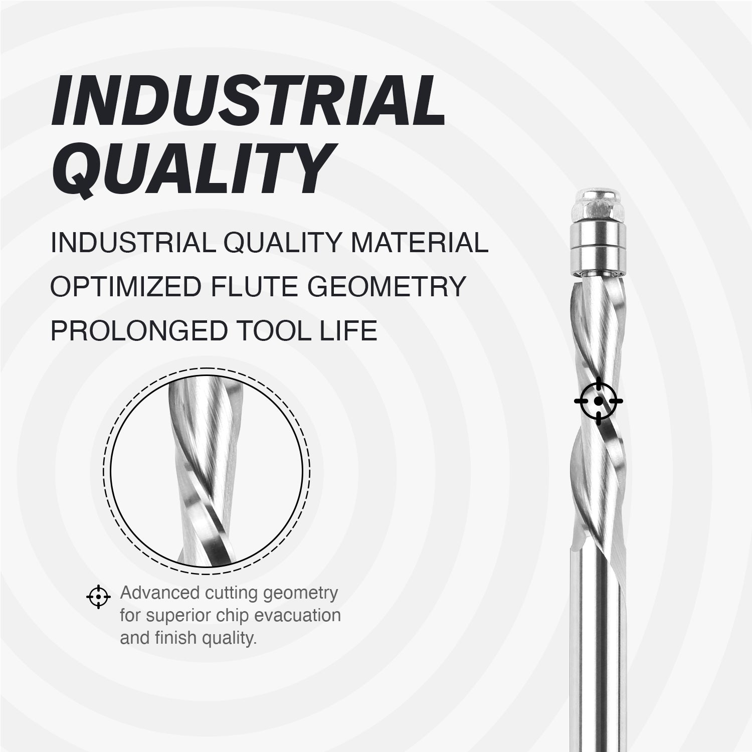 F1406 Downcut Spiral Flush Trim Router Bit with Bottom Bearing - 1/4 SD - 1/4 CD - 1-1/8 CL - 3 OL - Zahyox