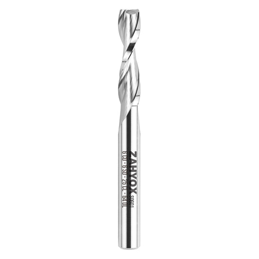 S0601 Solid Carbide Metric Upcut Spiral Router Bit - 2 Flutes - 6mm SD - 6mm CD - 25mm CL - 64mm OL - Zahyox