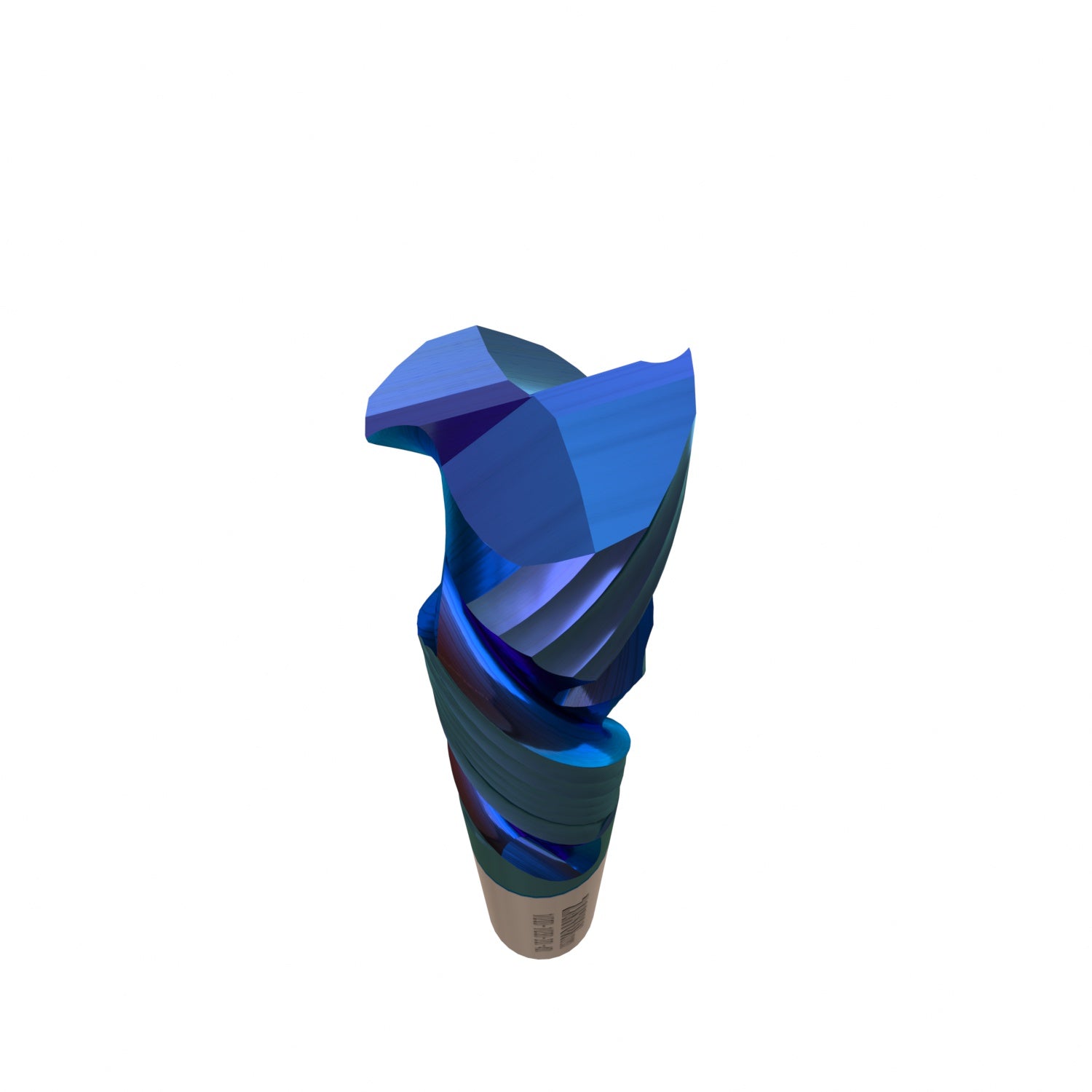 1/2" Shank Compression nACo Coated CNC Spiral Router Bit  - 2 Flutes - 1/2" CD - 2" CL - 4" OL - S1203 - Zahyox
