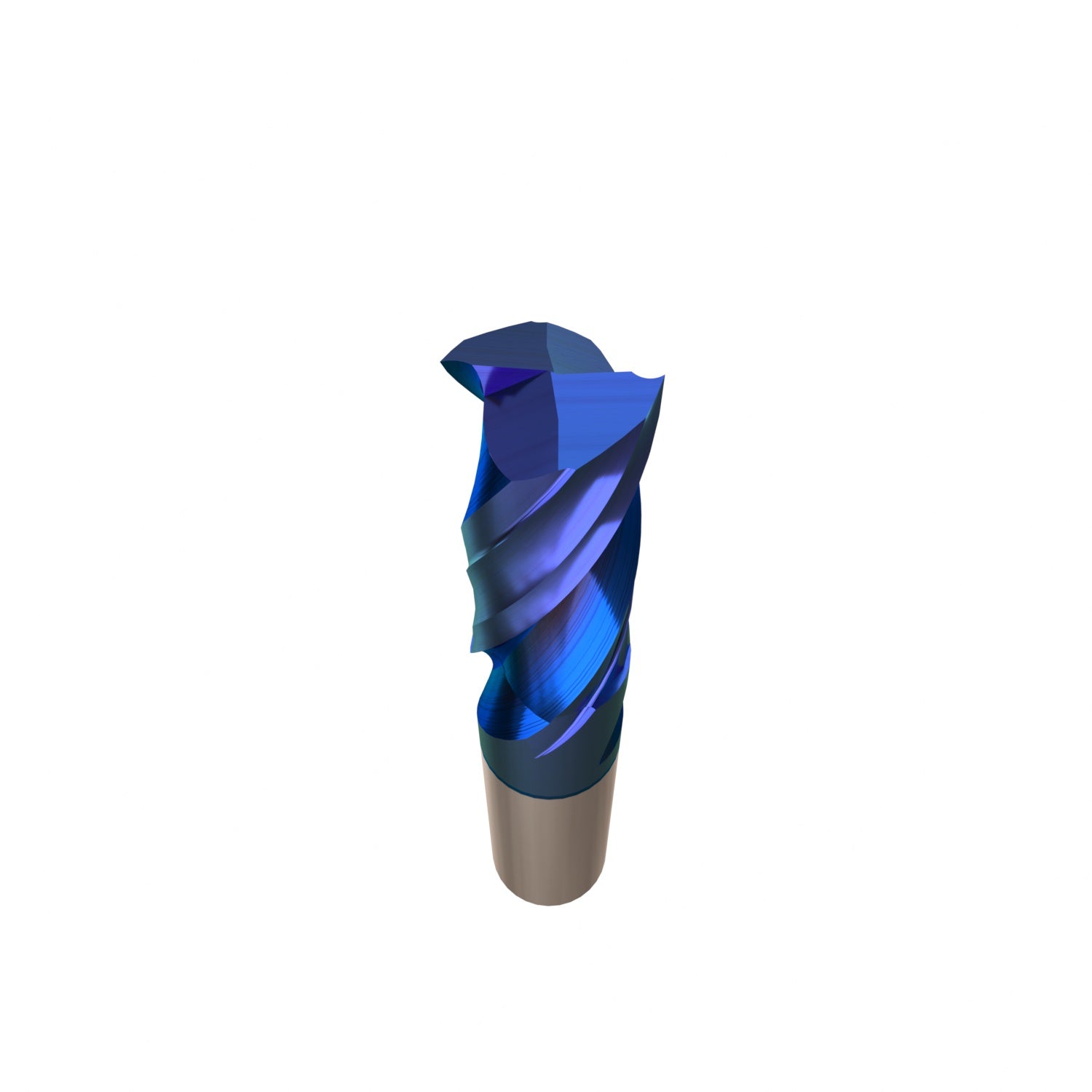 1/2" Shank Upcut nACo Coated CNC Spiral Router Bit - 2 Flutes  1/2" CD - 1-1/4" CL - 3" OAL - S1205 - Zahyox