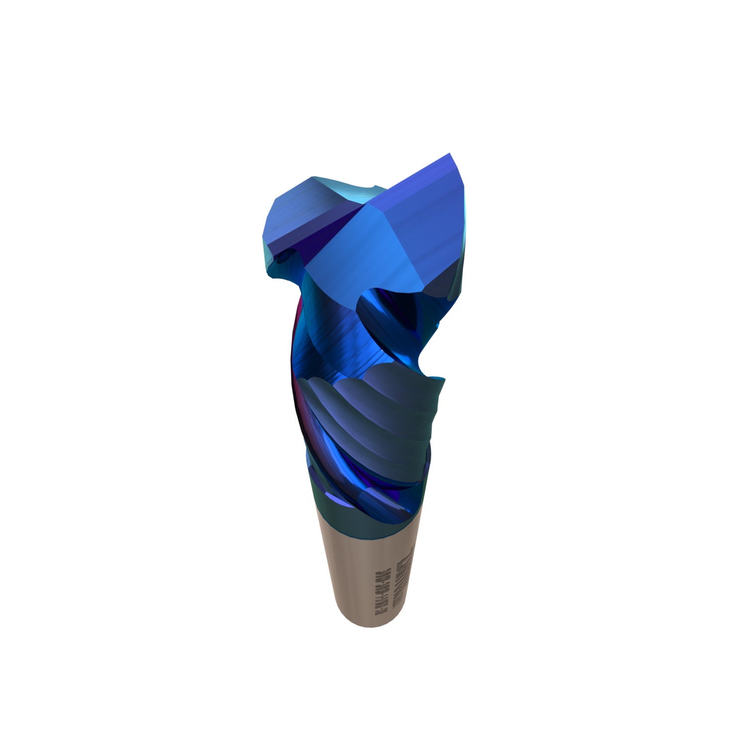 3/8" Shank Compression nACo Coated CNC Spiral Router Bit - 2 Flutes - 3/8" Cutting Dia - 1-1/16" LOC - 3OAL - S3801 - Zahyox