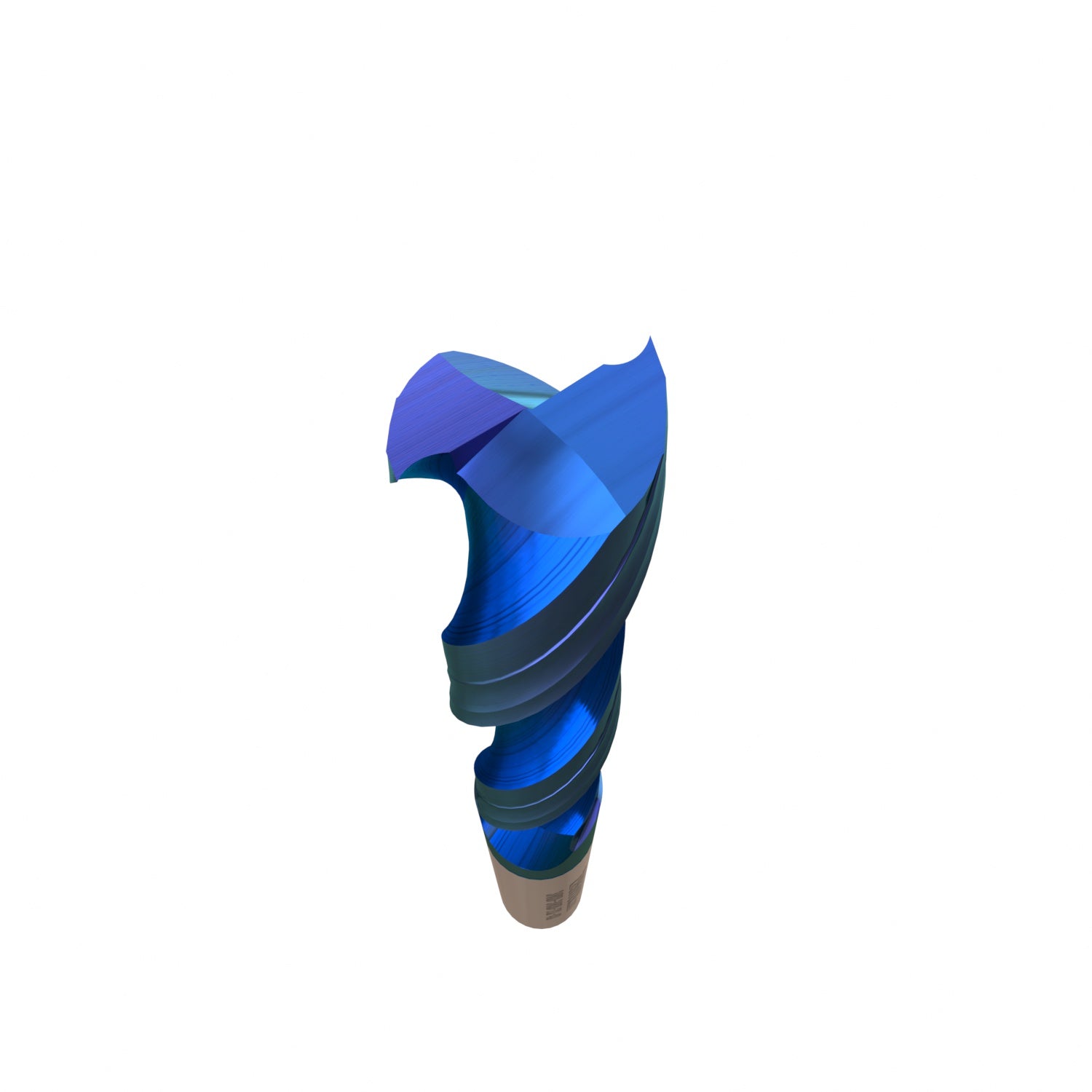 3/8" Shank Solid Carbide Upcut nACo Coated CNC Spiral Bit- 2 Flutes - 3/8" Cutting Dia - 2" LOC - 4" OAL - S3803 - Zahyox