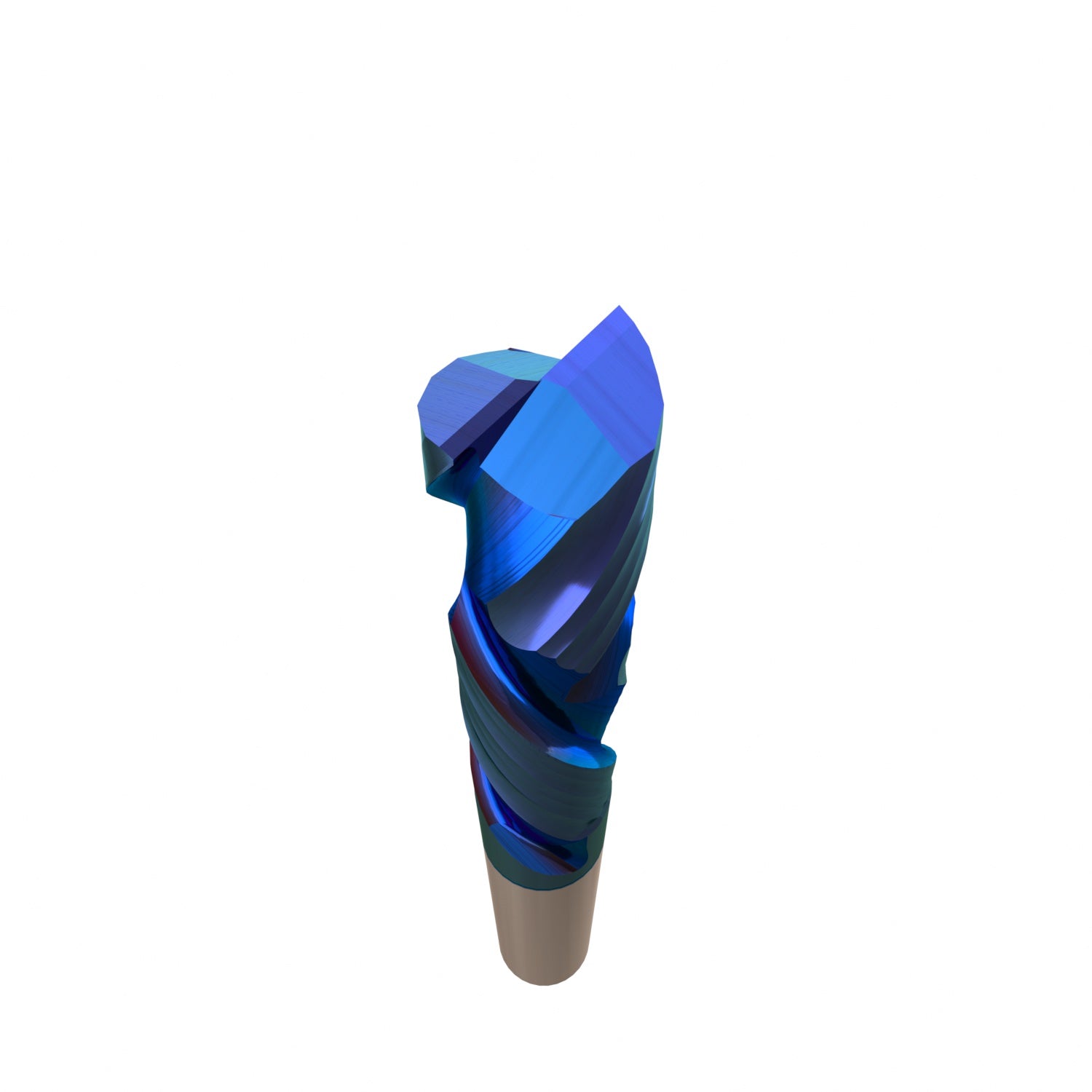 3/8" Shank Solid Carbide Compression nACo Coated CNC Spiral Router Bit - 2 Flutes - 3/8" Cutting Dia - 1-5/8" LOC - 3-1/2" OAL - S3805 - Zahyox