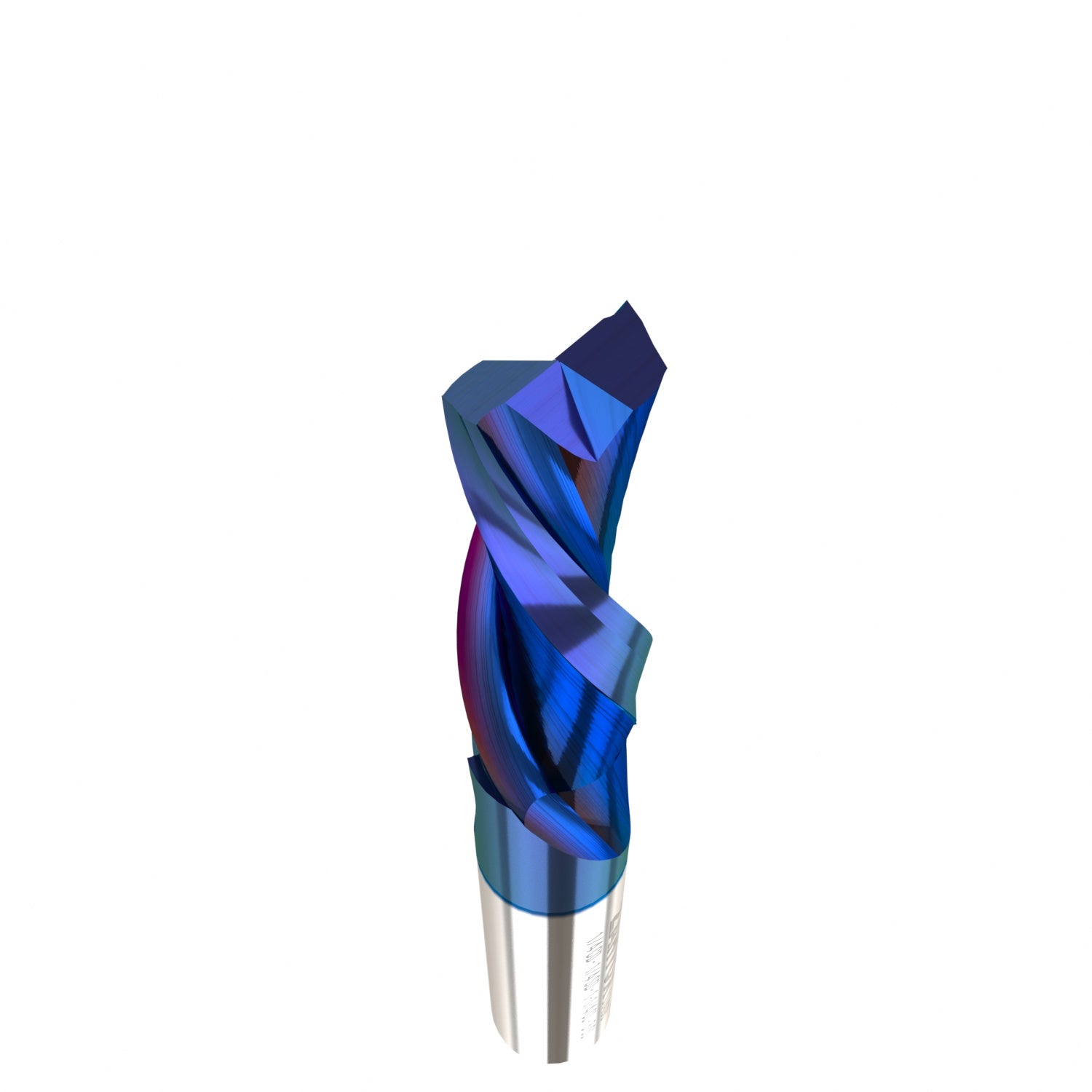 3/8" Shank Downcut nACo Coated CNC Spiral Router Bit - 2 Flutes - 3/8" Cutting Dia - 1" LOC - 2-1/2" OAL - S3807 - Zahyox