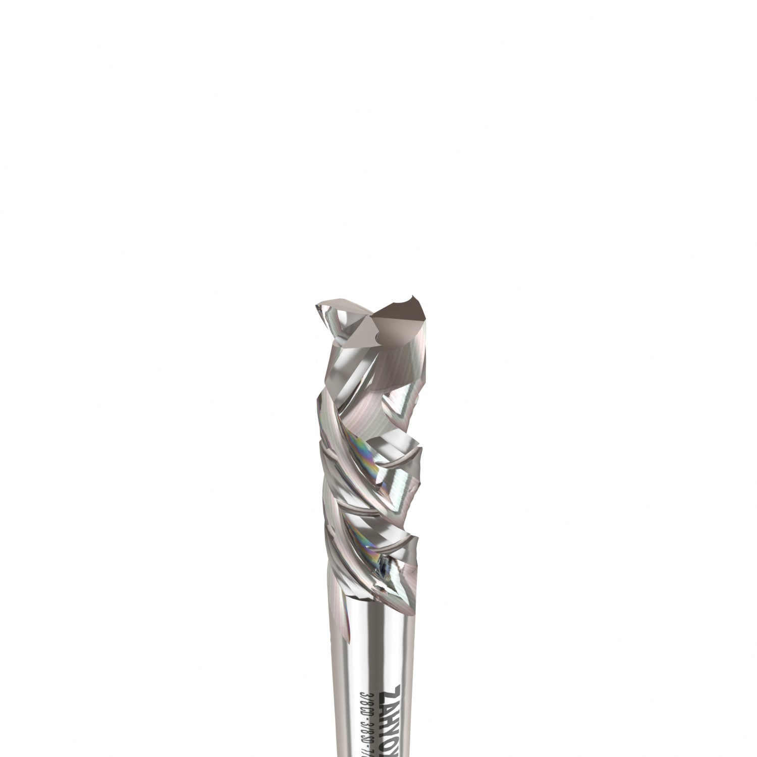 3/8" Shank Compression Chip Breaker Spiral Router Bit - 3 Flutes - 3/8" Cutting Dia - 7/8" LOC - 3" OAL - 1/4" UCL - S3809 - Zahyox