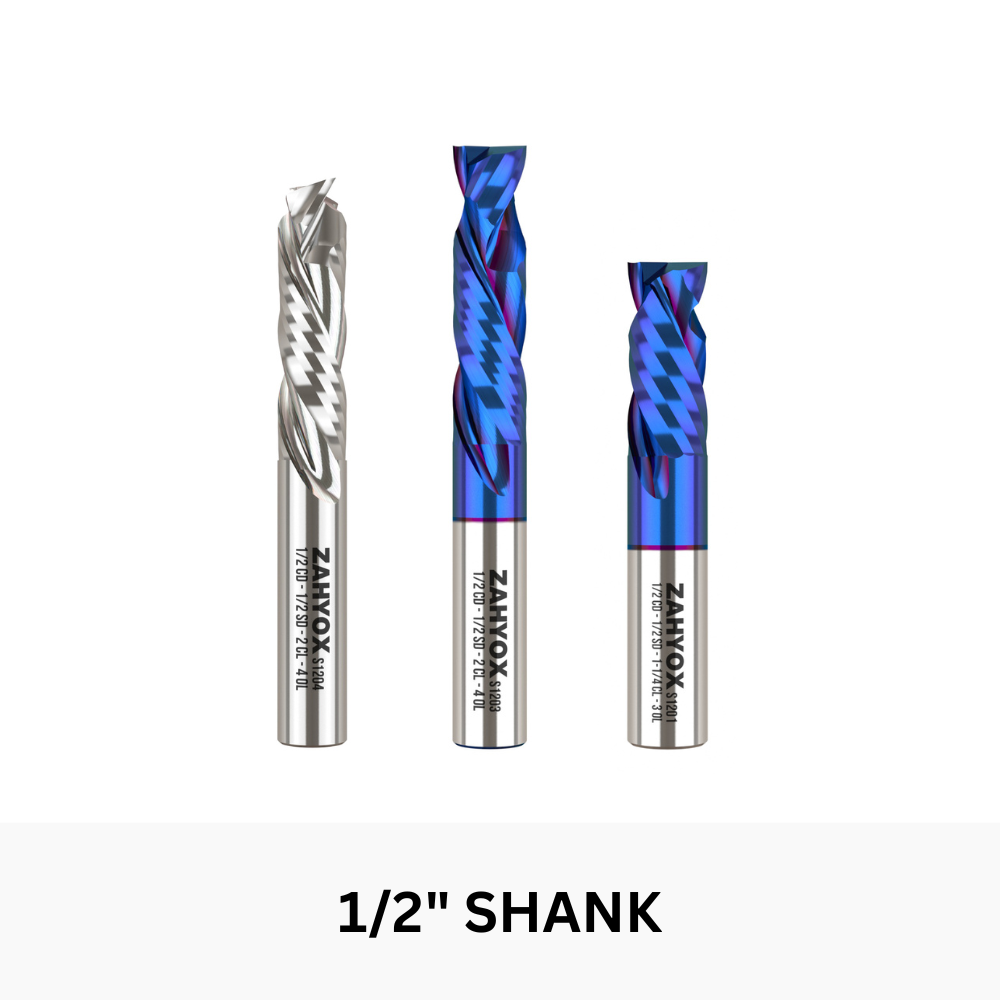 1/2" Shank CNC Spiral Bits