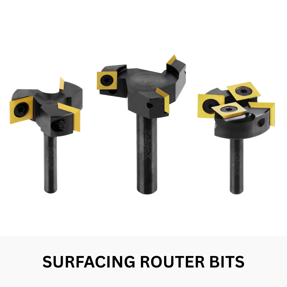 Insert Spoilboard Surfacing CNC Router Bits, 1/2