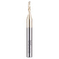 ZahyoX O Flute Upcut Spiral Router Bit 1/4" Shank, 1/8" Cutting Dia, 1/2" Cutting Length, 2-1/2" OVL, Single Flute CNC Router Bit for Plastic, ABS, Acrylic