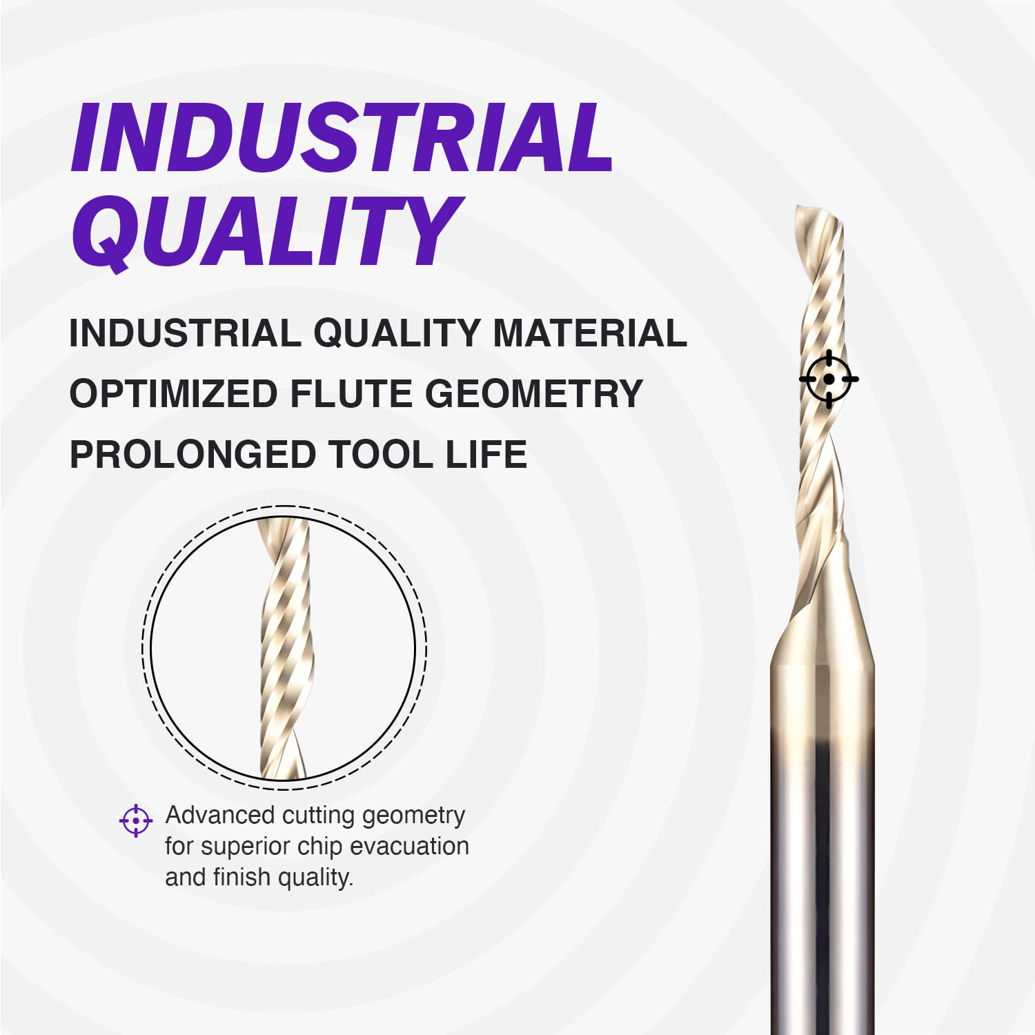 ZahyoX O Flute Upcut Spiral Router Bit 1/4" Shank, 1/8" Cutting Dia, 3/4" Cutting Length, 2-1/2" OVL (Pack of 3), Single Flute CNC Bit for Plastic, Acrylic, PVC, ABS (Copy) - Zahyox