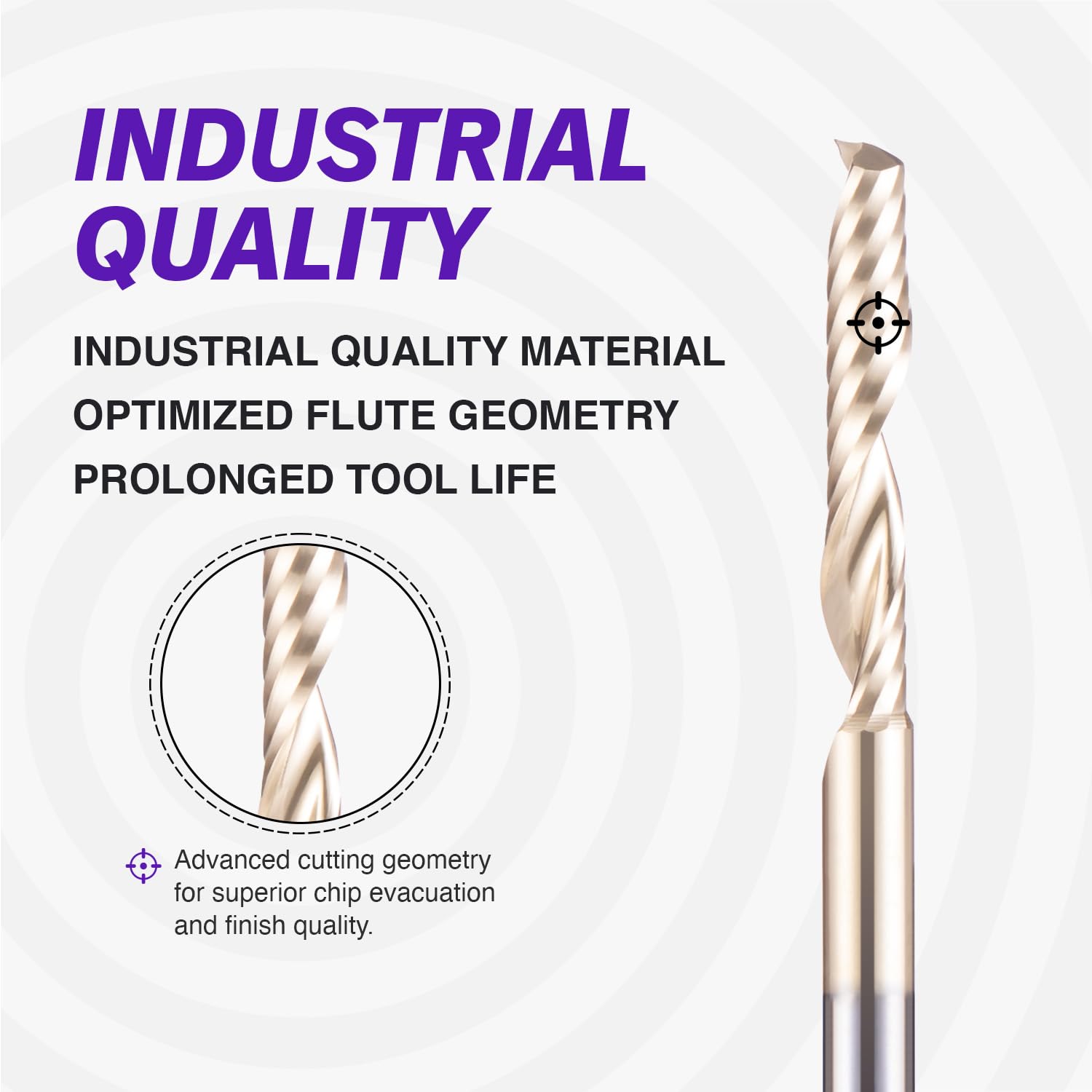 ZahyoX O Flute Upcut Spiral Router Bit 1/8" Shank, 1/8" Cutting Dia, 3/4" Cutting Length, 2-1/2" OVL (Pack of 3), Single Flute CNC Bit for Plastic, PVC, Acrylic, ABS (Copy) - Zahyox