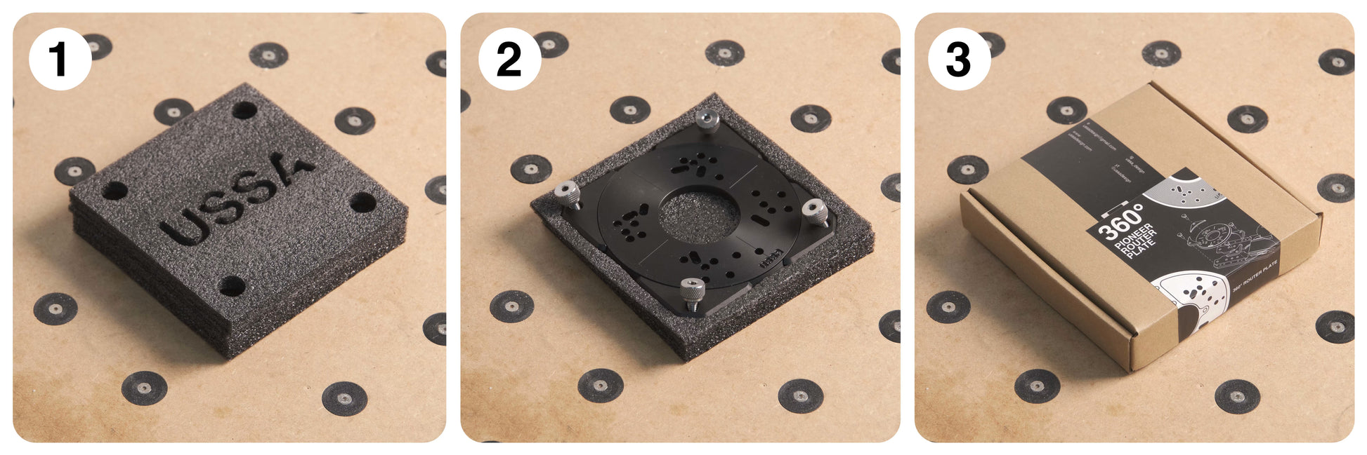 360° Rotating Pioneer Router Base Plate with 4 Knobs | Fits Pioneer 003 Only - Zahyox
