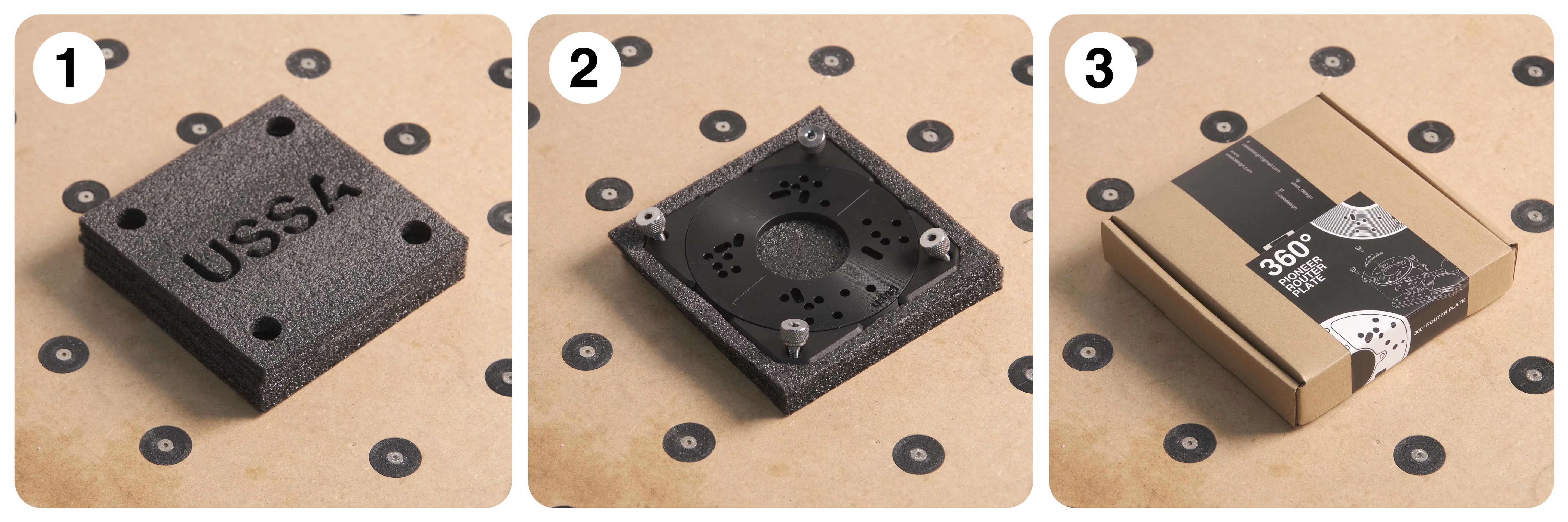 360° Rotating Pioneer Router Base Plate with 4 Knobs | Fits Pioneer 003 Only - Zahyox