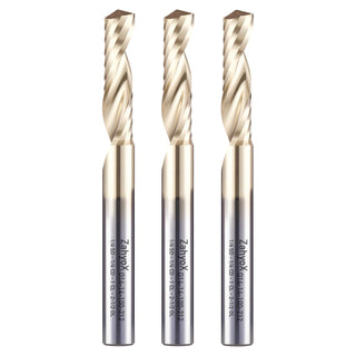 ZahyoX O Flute Upcut Spiral Router Bit 1/4" Shank, 1/4" Cutting Dia, 1" Cutting Length, 2-1/2" OVL (Pack of 3), Single Flute CNC Bit for Acrylic Sheets, PVC Boards, Plastics (Copy)