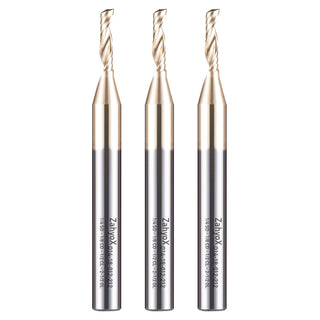 ZahyoX O Flute Upcut Spiral Router Bit 1/4" Shank, 1/8" Cutting Dia, 1/2" Cutting Length, 2-1/2" OVL, Single Flute CNC Router Bit for Plastic, ABS, Acrylic (Copy)