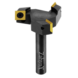 1/2" Shank CNC Spoilboard Surfacing Router Bit | 3-Flute, 2-5/16" Cutting Dia | TiN Coated Insert Carbide Slab Flattening Router Bit - C1201T