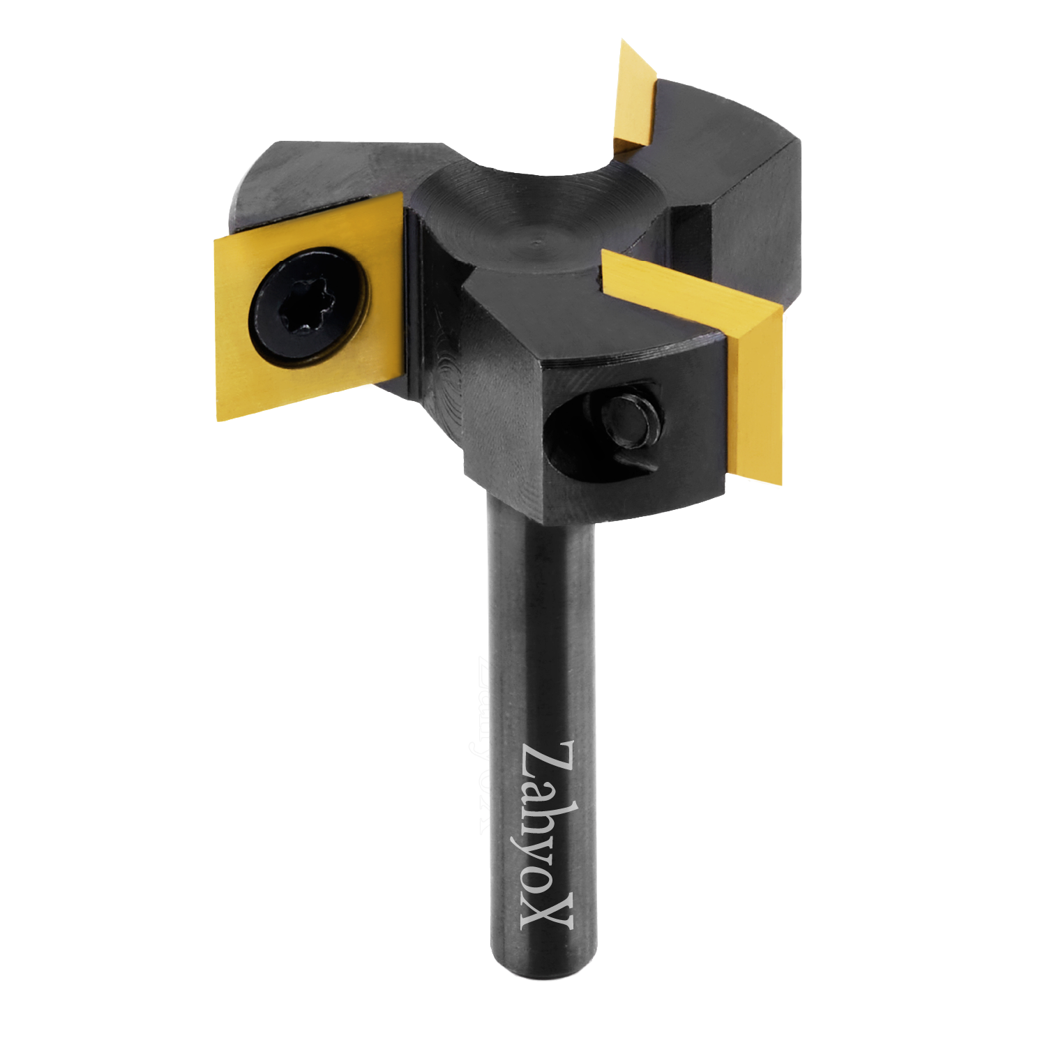 1/4インチシャンク スラブ平坦化、スポイルボード表面仕上げ、プレーニングルータービット | 3枚刃、直径1-1/2インチ | TiNコーティング超硬インサート付き - C1401T