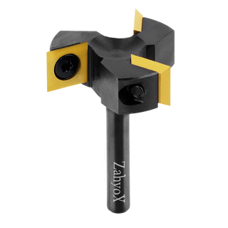 1/4" Shank Slab Flattening, Spoilboard Surfacing, & Planing Router Bits | 3-Flute, 1-1/2" Diameter | with TiN Coated Carbide Insert - C1401T