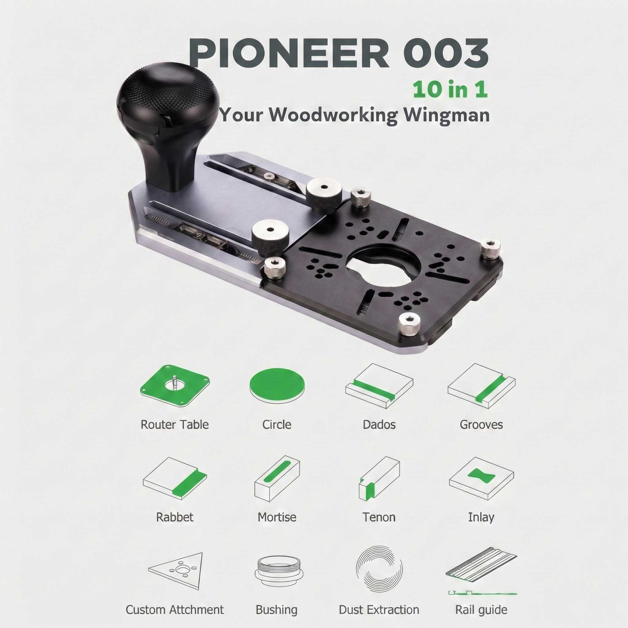 Pioneer 003 - 10-in-1 Trim Router Jig
