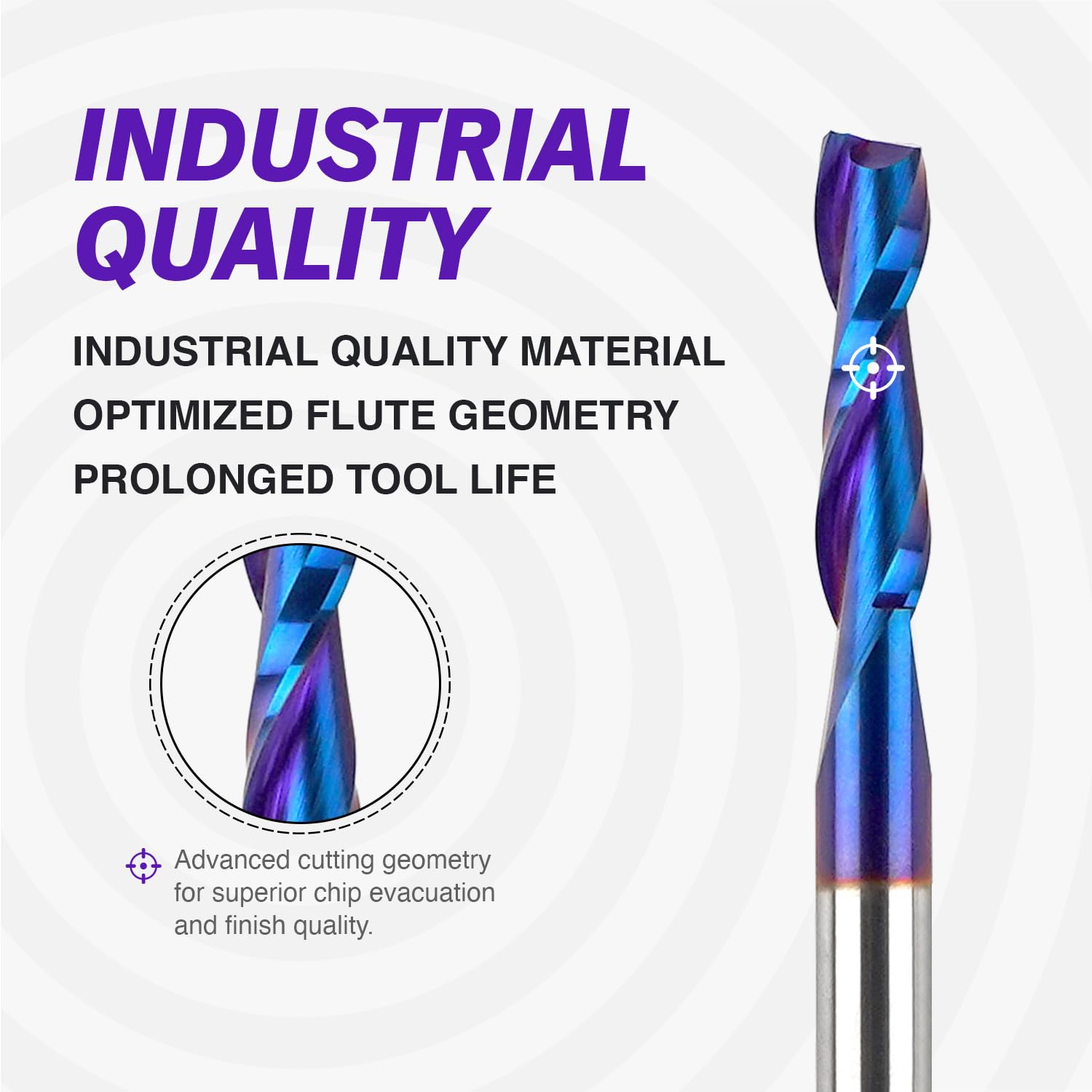 S0612 Solid Carbide Metric Downcut Spiral Router Bit - Nano Coated - 2 Flutes - 6mm SD - 6mm CD - 25mm CL - 64mm OL - Zahyox