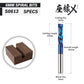 S0613 Solid Carbide Metric Compression Spiral Router Bit - Nano Coated - 2 Flutes - 6mm SD - 6mm CD - 22mm CL - 64mm OL - 3/16 UCL