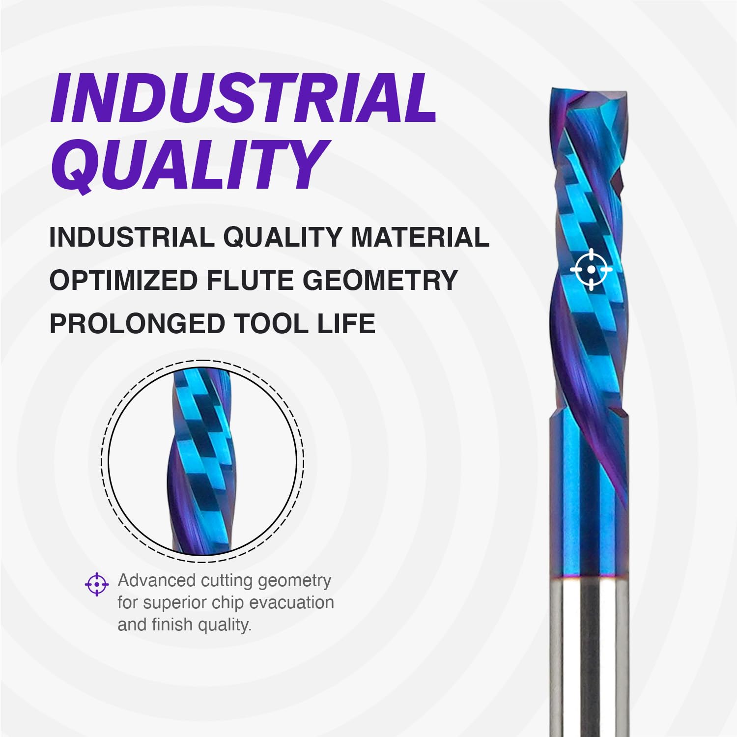 S0613 Solid Carbide Metric Compression Spiral Router Bit - Nano Coated - 2 Flutes - 6mm SD - 6mm CD - 22mm CL - 64mm OL - 3/16 UCL - Zahyox