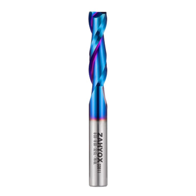 S0811 Solid Carbide Metric Upcut Spiral Router Bit - Nano Coated -2 Flutes - 8mm SD - 8mm CD - 32mm CL - 76mm OL