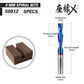 S0812 Solid Carbide Metric Downcut Spiral Router Bit - Nano Coated -2 Flutes - 8mm SD - 8mm CD - 32mm CL - 76mm OL - Zahyox
