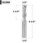 1/2" Shank Downcut Solid Carbide CNC Spiral Router Bit - 3 Flutes - 1/2" CD - 1-1/2" CL - 3-1/2" OL - S1208