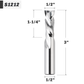 1/2" Shank Compression Solid Carbide Spiral Router Bit - 2 Flutes - 1/2" Cutting Dia - 1-1/4" Cutting Length - 3" Overall Length - 1/2" Upcut Length - S1212 PRO