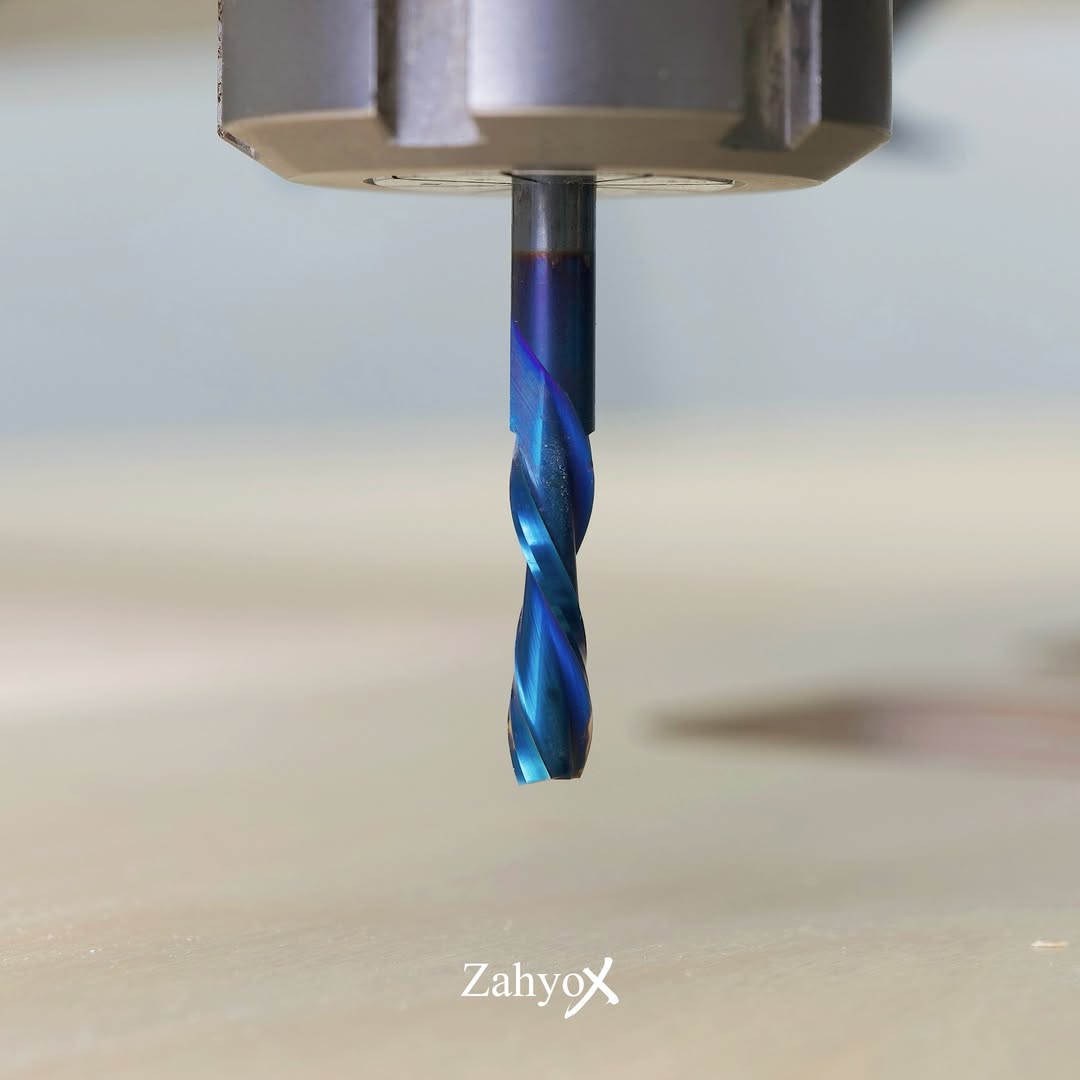 S1417 Solid Carbide nACo Coated Downcut Spiral Router Bit - 2