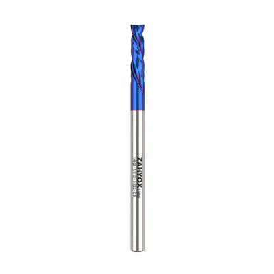 S1809 PRO Compression nACo Coated Spiral Router Bit - 2Flutes - 1/8 SD - 1/8 CD - 1/2 CL - 2 OL - 1/8 UCL - Zahyox