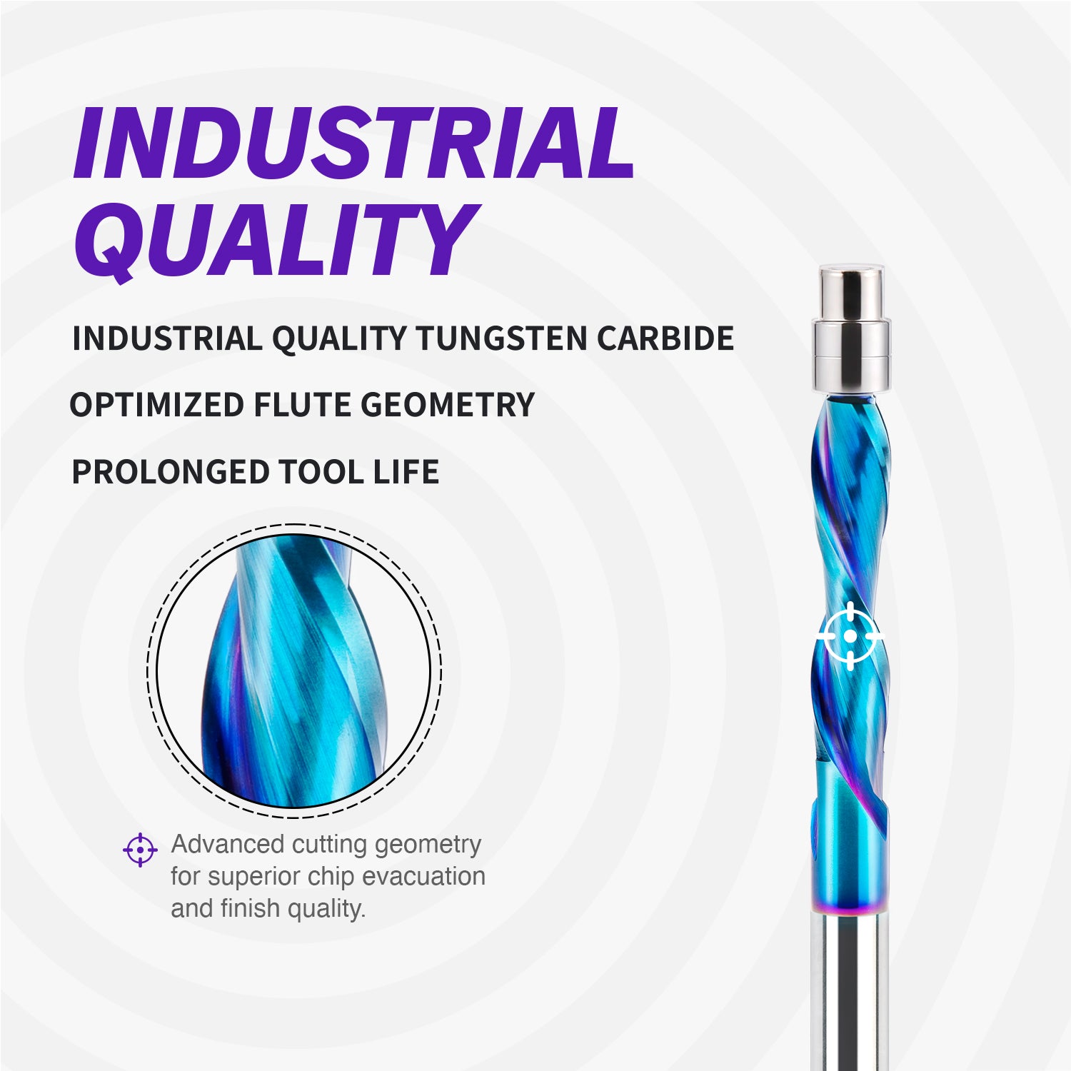 1/4 Downcut Flush Trim Router Bit with Bottom Bearing - 1/4 Cutting Dia - 1-1/8 Cutting Length - 3 OAL - F1407 - Zahyox
