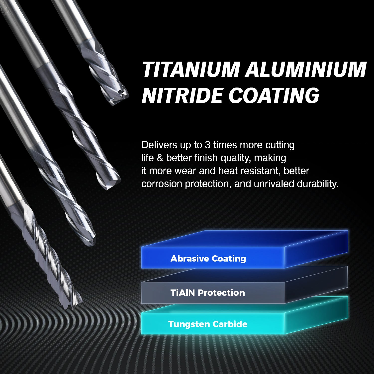 B1402 Upcut Ball End Mill - 2 Flutes - 1/4 Dia - 1/4 Shank - 1-1/8 LOC - 3 OAL - R1/8 - Zahyox