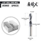 B3802 Solid Carbide TiAlN Coated Ball End Upcut Bit - R3/16 - 3/8 SD - 1-1/8 CL - 3 OL