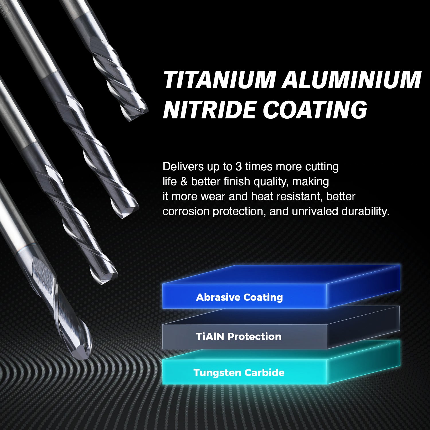 B3802 Upcut Ball End Mill - 2 Flutes - 3/8 Dia - 3/8 Shank - 1-1/8 LOC - 3 OAL - R3/16 - Zahyox