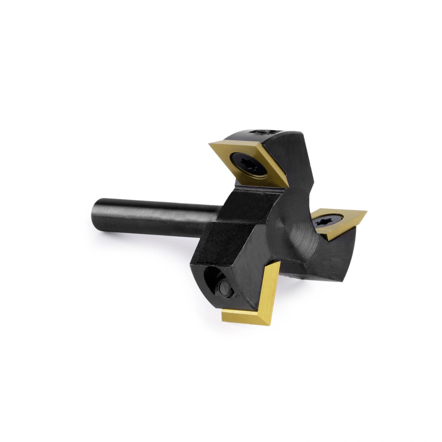 CNC Spoilboard Surfacing Bit, 1/4" Shank, 1-1/2" Cutting Dia, 3 Wings, Coated Insert Carbide Slab Flattening Router Bit - C1401T - Zahyox