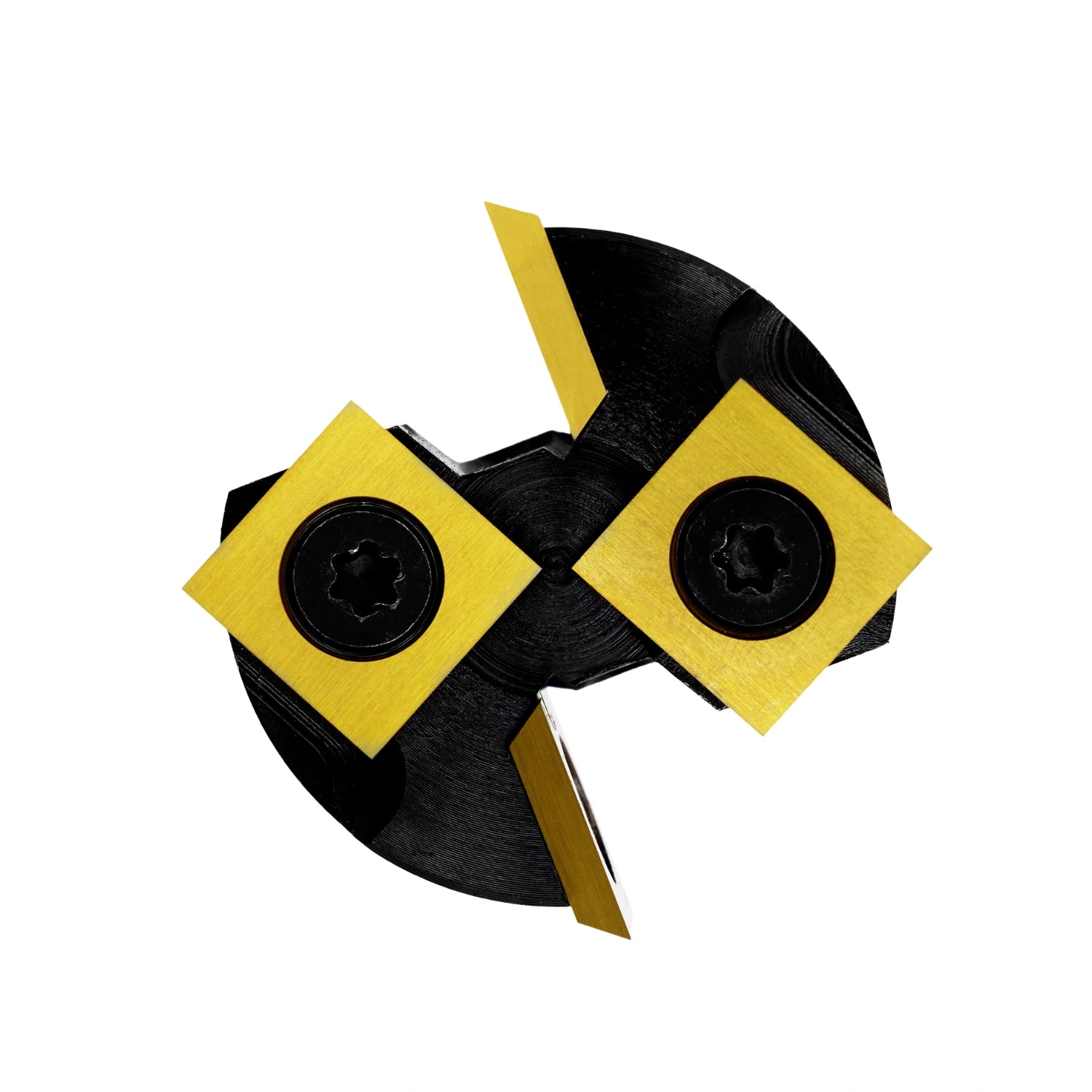 CNC Spoilboard Surfacing Bit, 1/4" Shank, 4 Wings, 1-3/8" Cutting Dia, TiN Coated Insert Carbide Slab Flattening Router Bit - C1402T - Zahyox