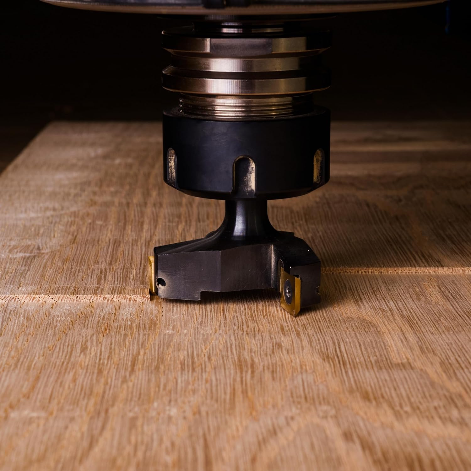 CNC Spoilboard Surfacing Bit, 1/4" Shank, 1-1/2" Cutting Dia, 3 Wings, Coated Insert Carbide Slab Flattening Router Bit - C1401T - Zahyox