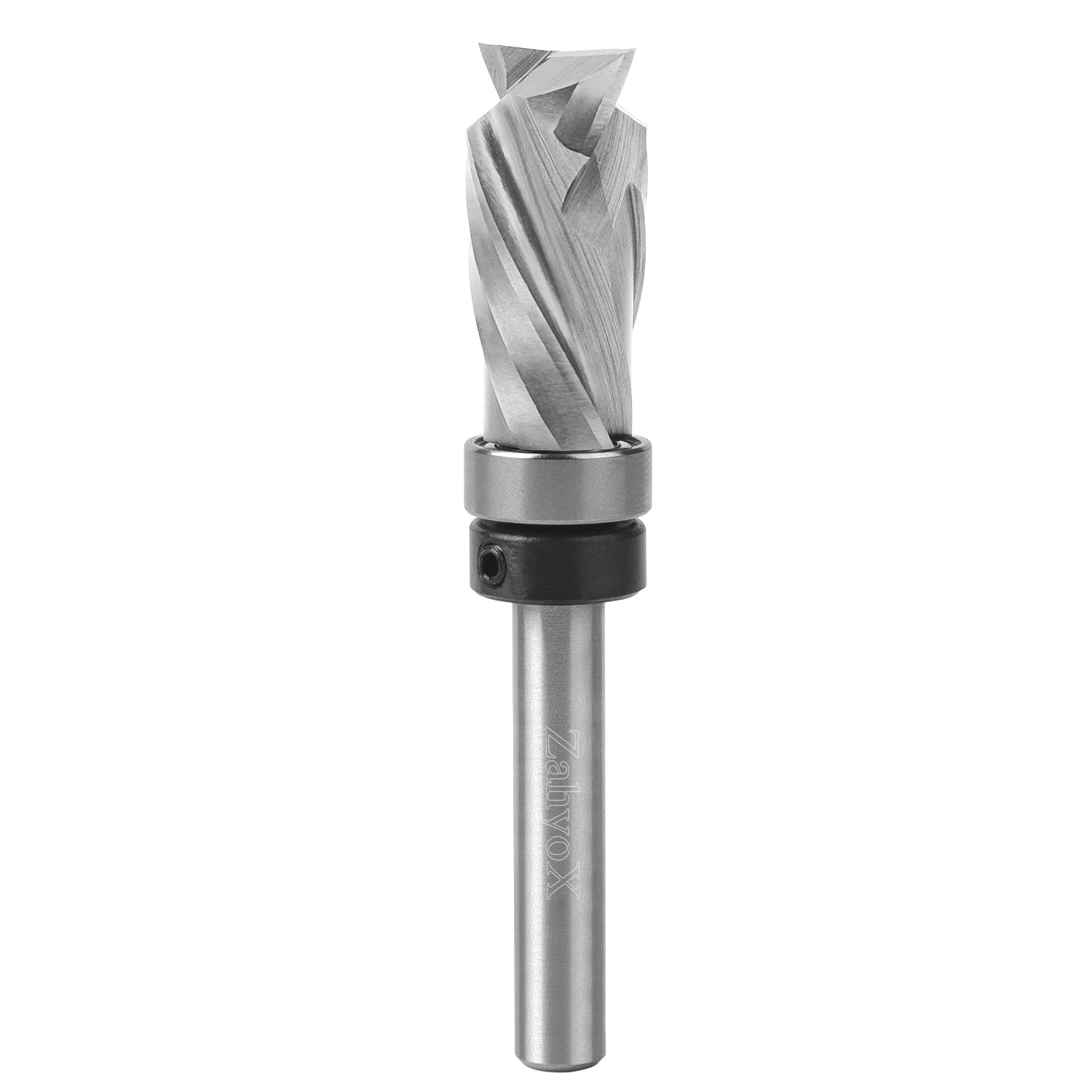Compression Pattern Router Bit with Top Bearing - 1/4 Shank - 1/2 Cutting Dia - 1 Cutting Length - 2-5/8 Overall Length - F1403 - Zahyox