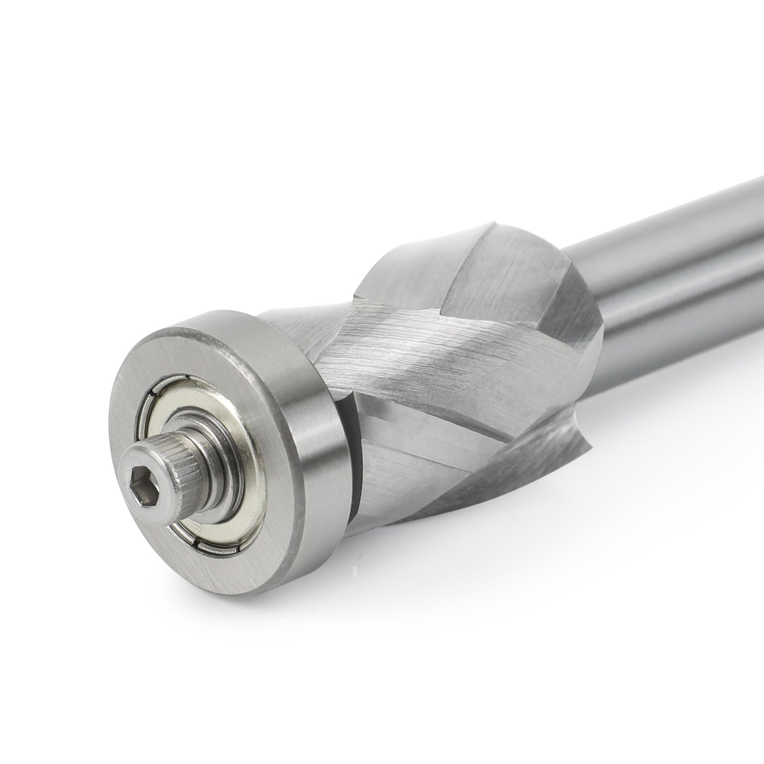 F1206 Compression Spiral Flush Trim Bit with Bottom Bearing - 1/2 SD - 7/8 CD - 1-3/16 CL - 3-11/16 OL - Zahyox