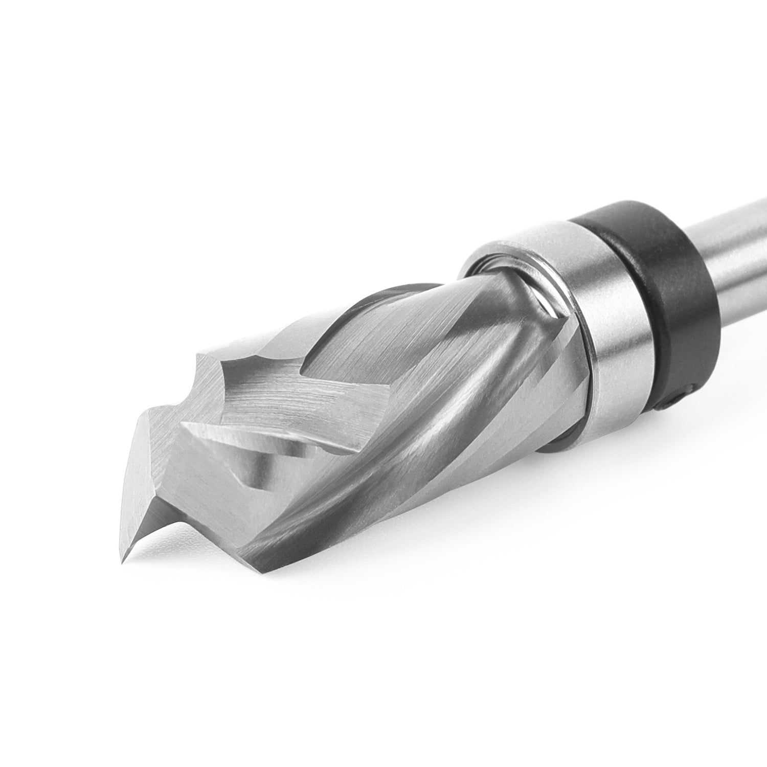 Compression Pattern Router Bit with Top Bearing - 1/4 Shank - 1/2 Cutting Dia - 1 Cutting Length - 2-5/8 Overall Length - F1403 - Zahyox