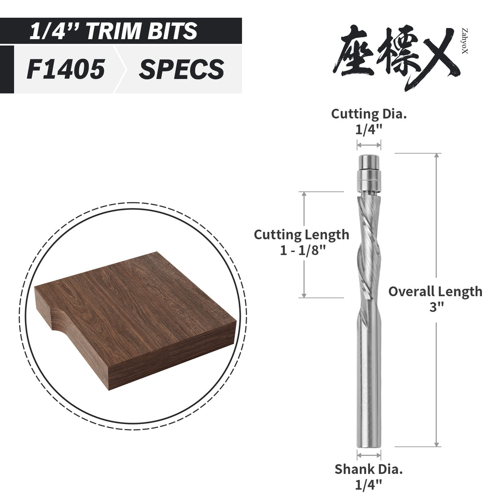 SpiralFlushTrimRouterBits Zahyox