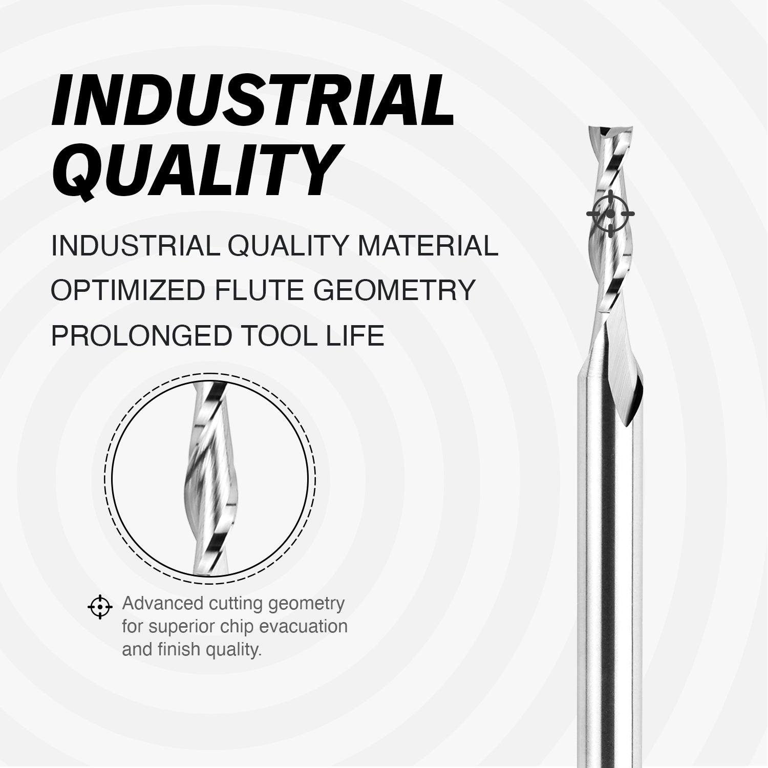 S0401 Solid Carbide Metric Upcut Spiral Router Bit - 2 Flutes - 6mm SD - 4mm CD - 16mm CL - 64mm OL - Zahyox