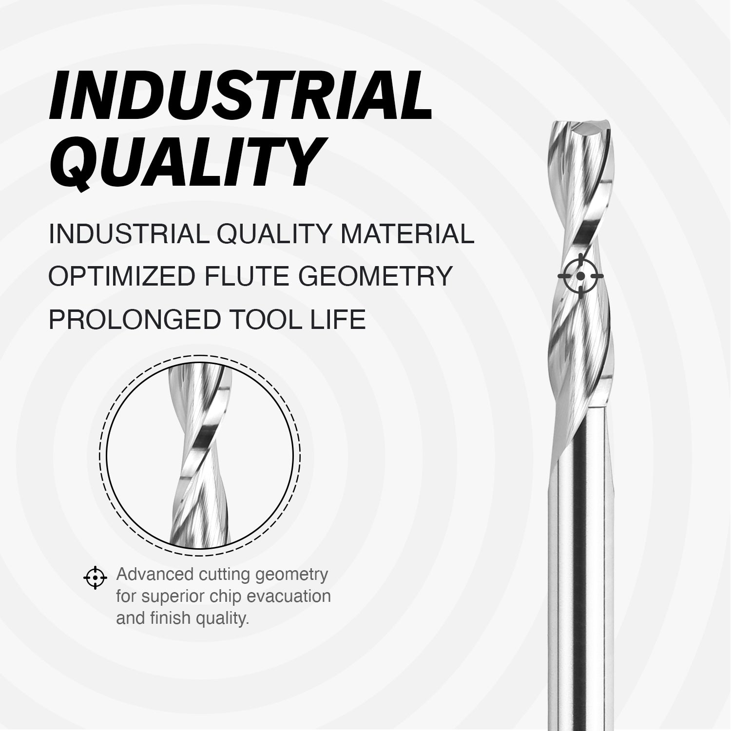 S0601 Solid Carbide Metric Upcut Spiral Router Bit - 2 Flutes - 6mm SD - 6mm CD - 25mm CL - 64mm OL - Zahyox