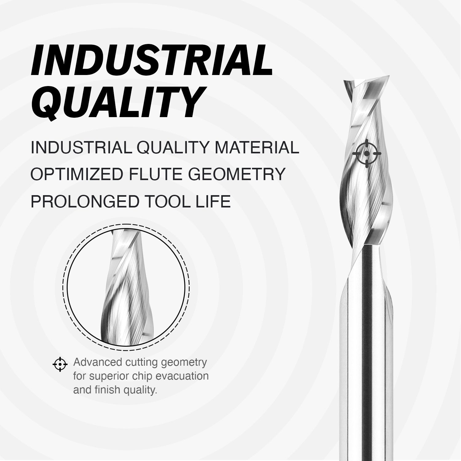 S0801 Solid Carbide Metric Upcut Spiral Router Bit - 2 Flutes - 8mm SD - 8mm CD - 25mm CL - 64mm OL - Zahyox