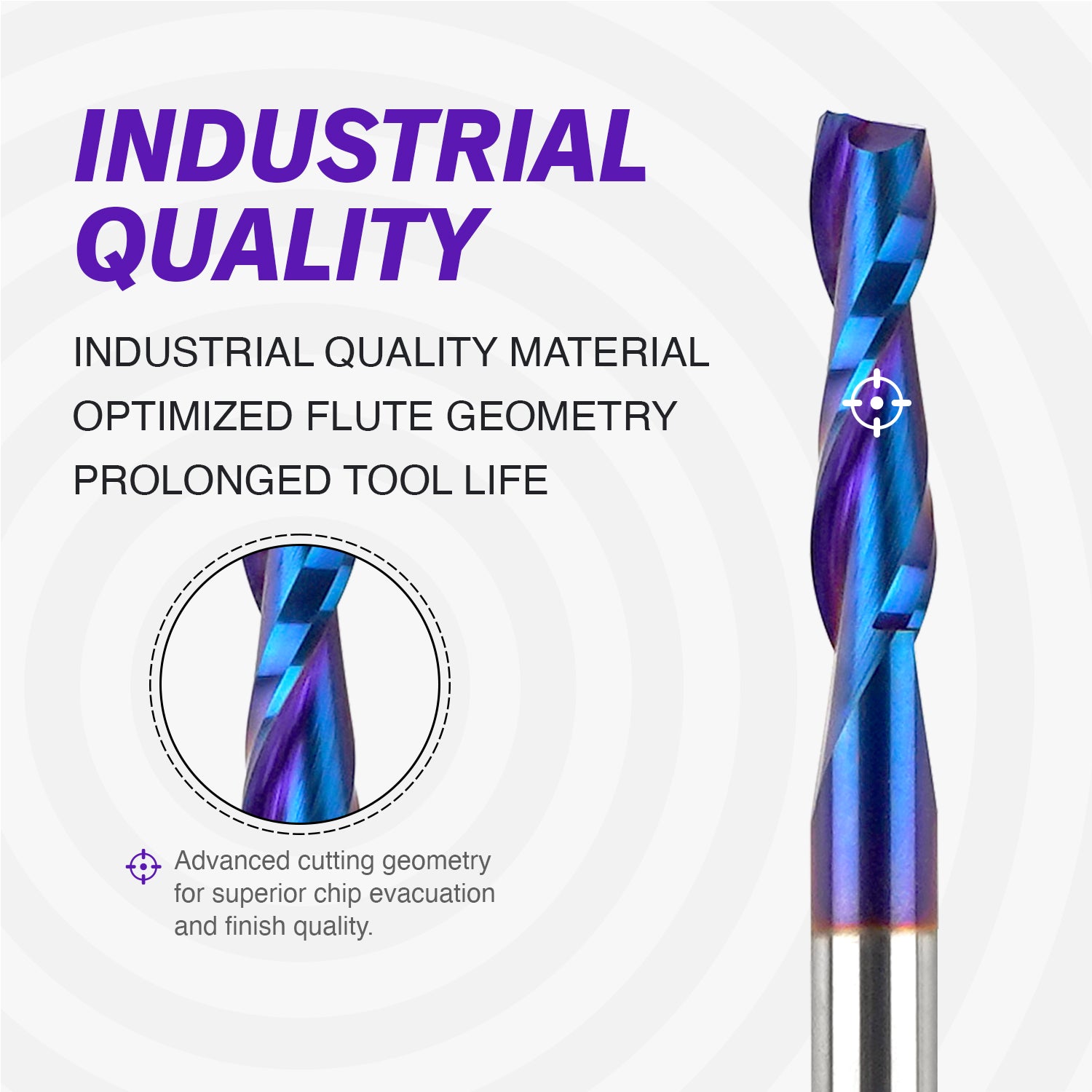 S1416 Solid Carbide nACo Coated Upcut Spiral Router Bit - 2Flutes - 1/4 SD - 1/4 CD - 1 CL - 2-1/2 OL - Zahyox