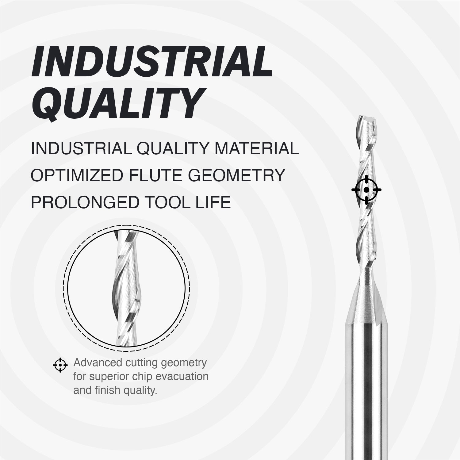 S1804 Solid Carbide Upcut Spiral Router Bit - 2Flutes - 1/4 SD - 1/8 CD - 7/8 CL - 2-1/2 OL - Zahyox