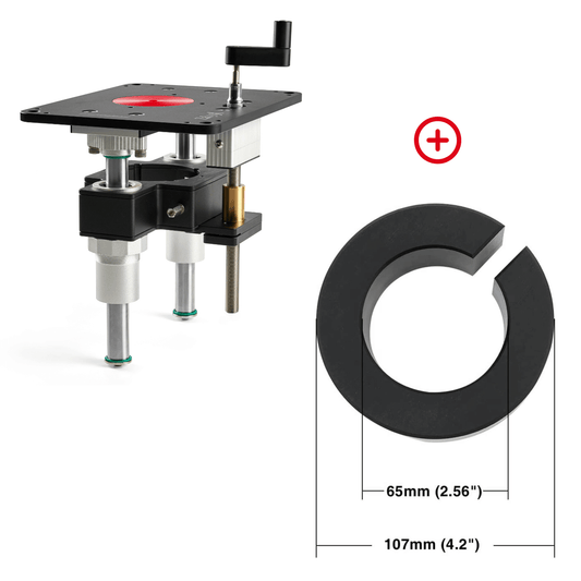 ZahyoX Router Lift Set with 65mm(2.65") Reduce Collar, Compatible with Makita RT0700C, Porter-Cable 7518/7519 - Zahyox