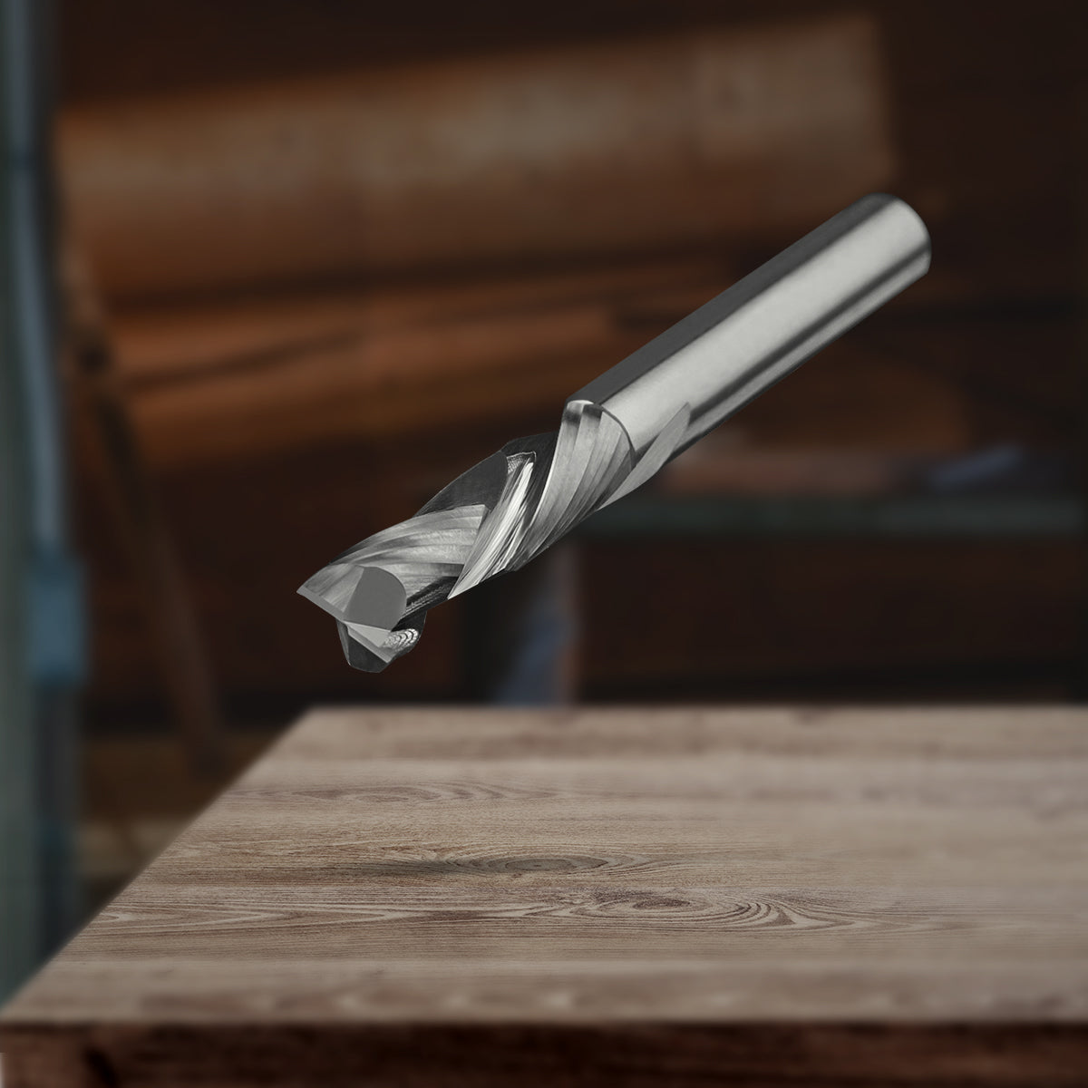 2Pack - S1404 Solid Carbide Compression Spiral Router Bits - 2 Flutes - 1/4 SD - 1/4 CD - 1 CL - 2-1/2 OL - Zahyox